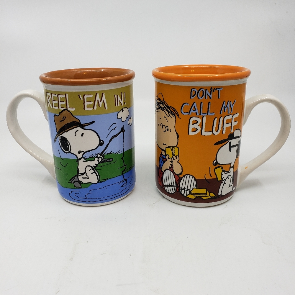 2 Peanuts Charlie Brown Coffee Mugs